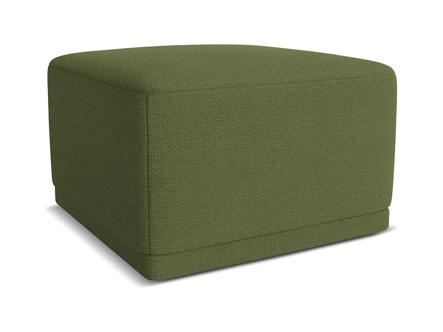 Pouf en tissu chenille - bouteille verte - KAILA