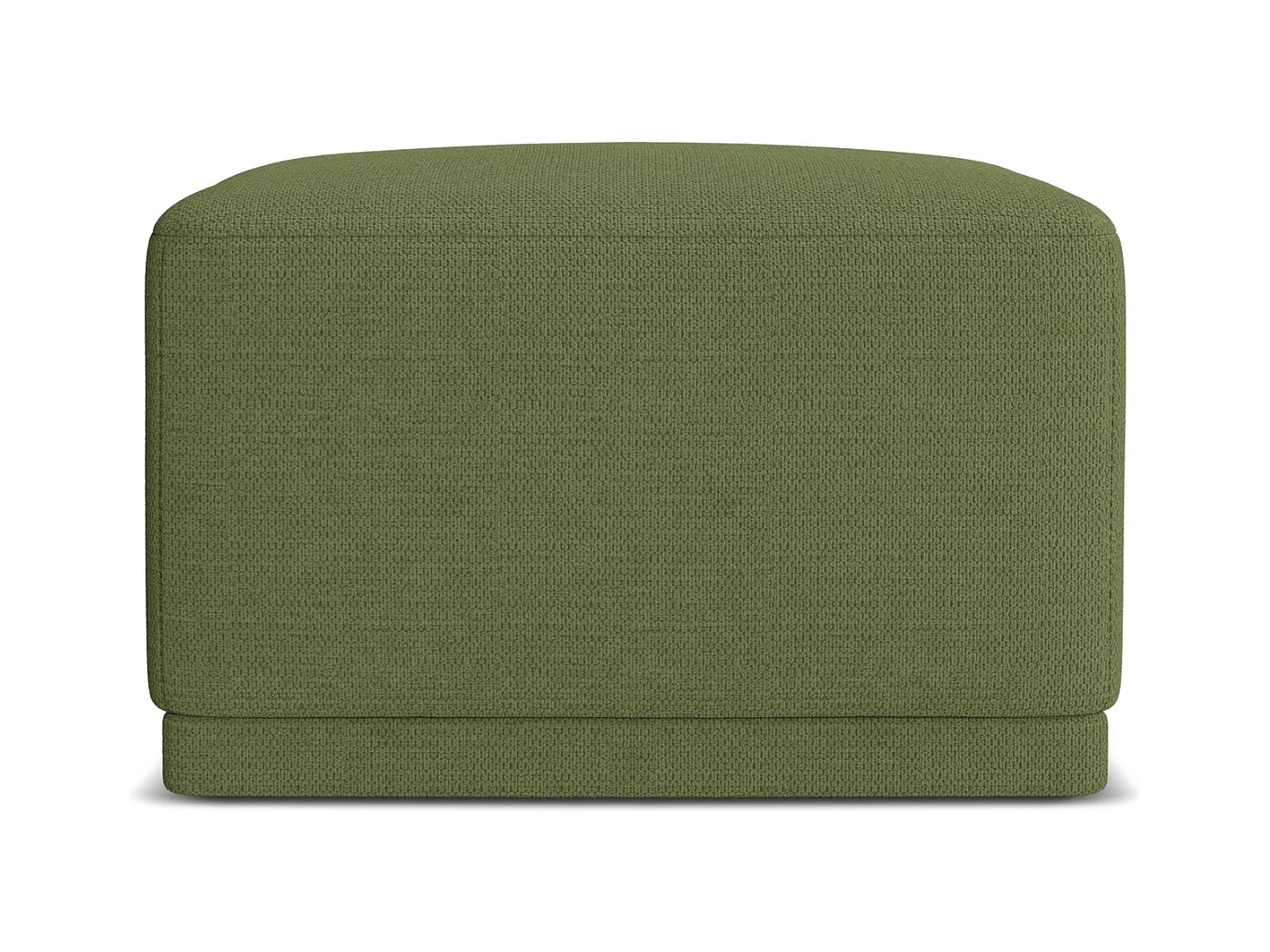 Pouf en tissu chenille - bouteille verte - KAILA