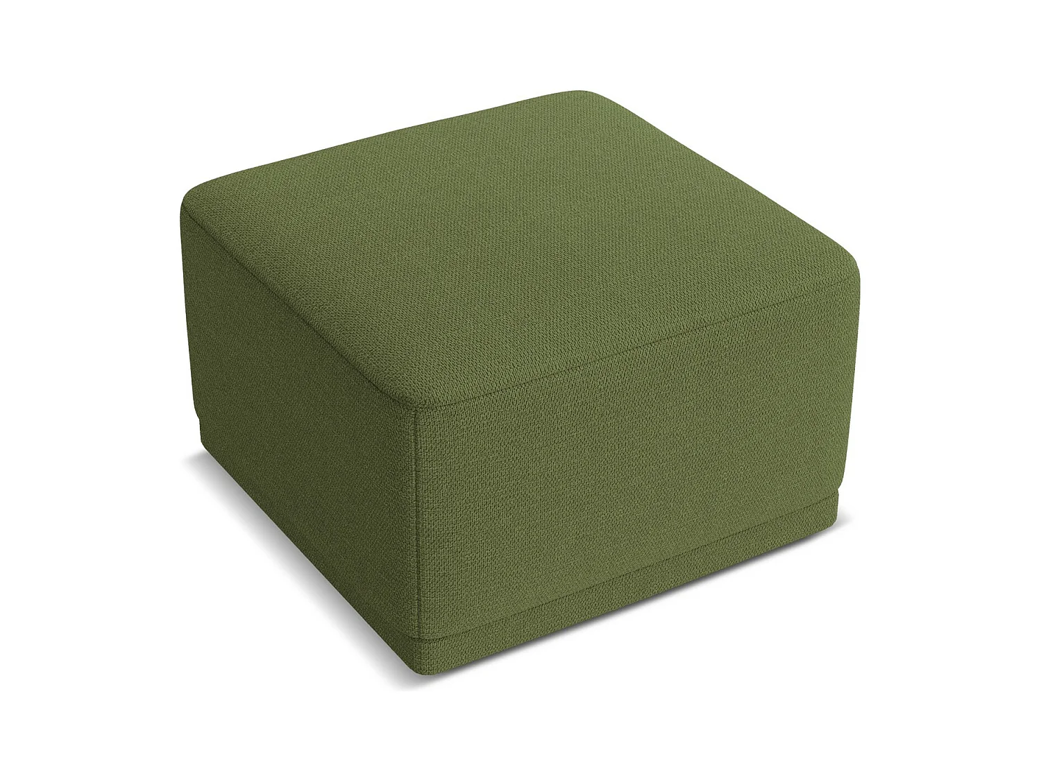 Pouf en tissu chenille - bouteille verte - KAILA