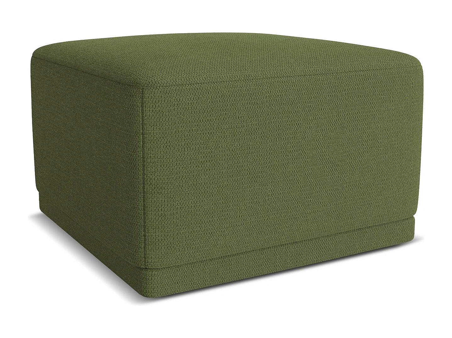 Pouf en tissu chenille - bouteille verte - KAILA