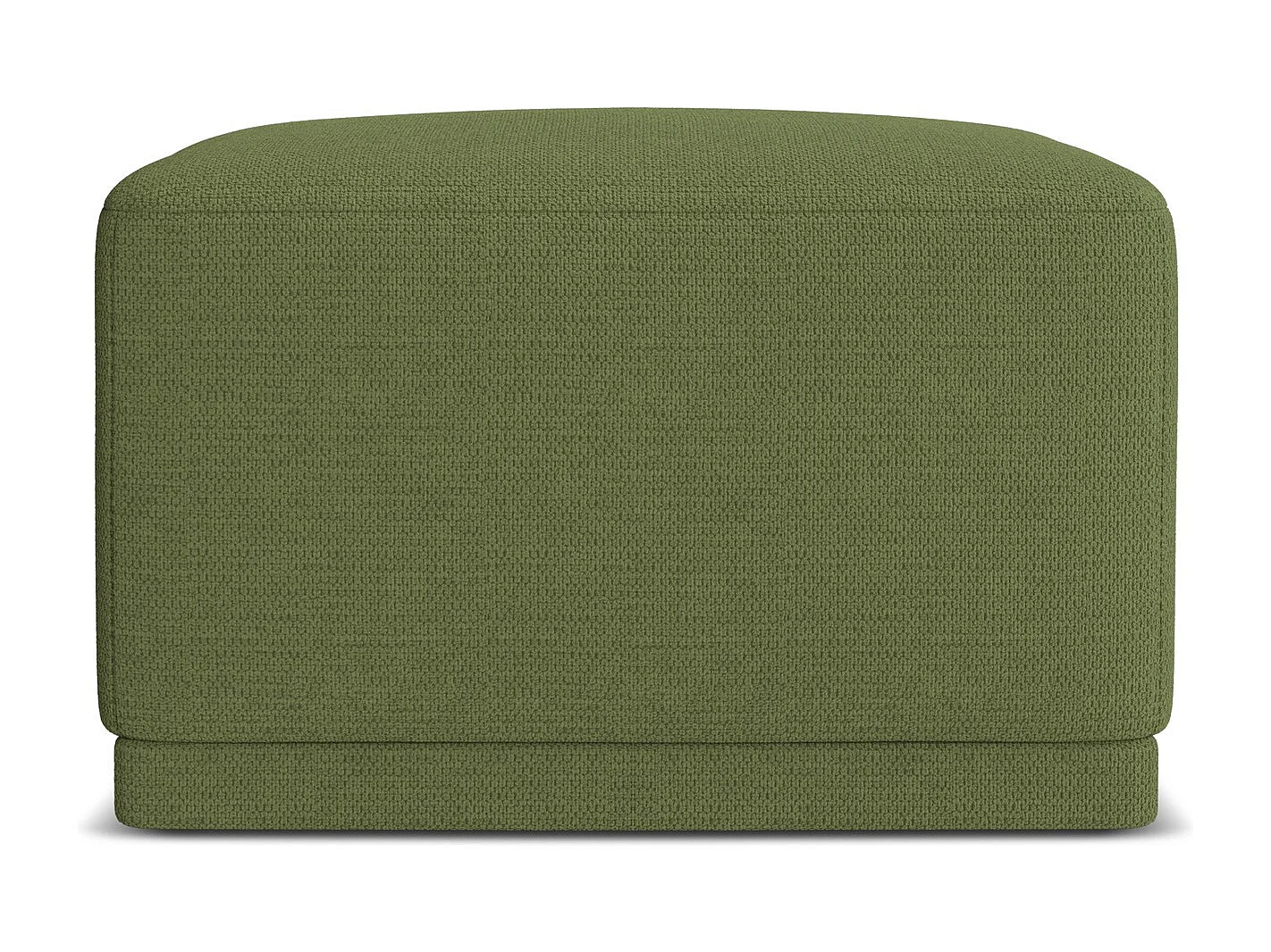 Pouf en tissu chenille - bouteille verte - KAILA