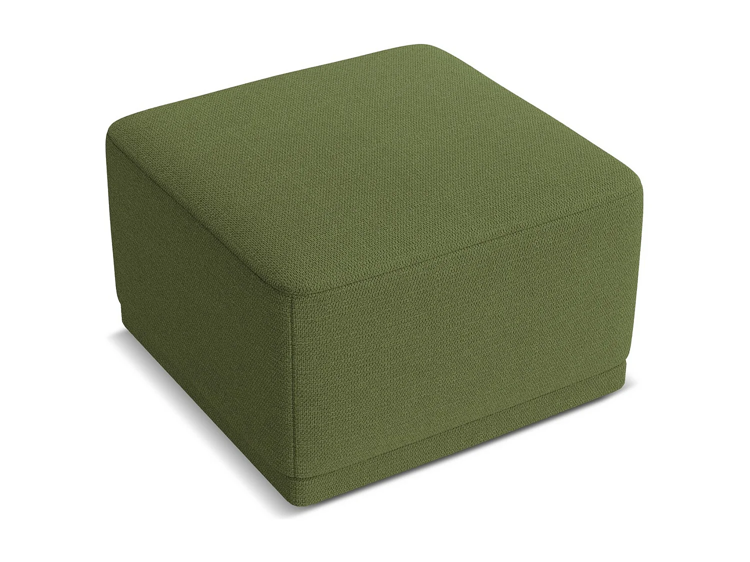 Pouf en tissu chenille - bouteille verte - KAILA