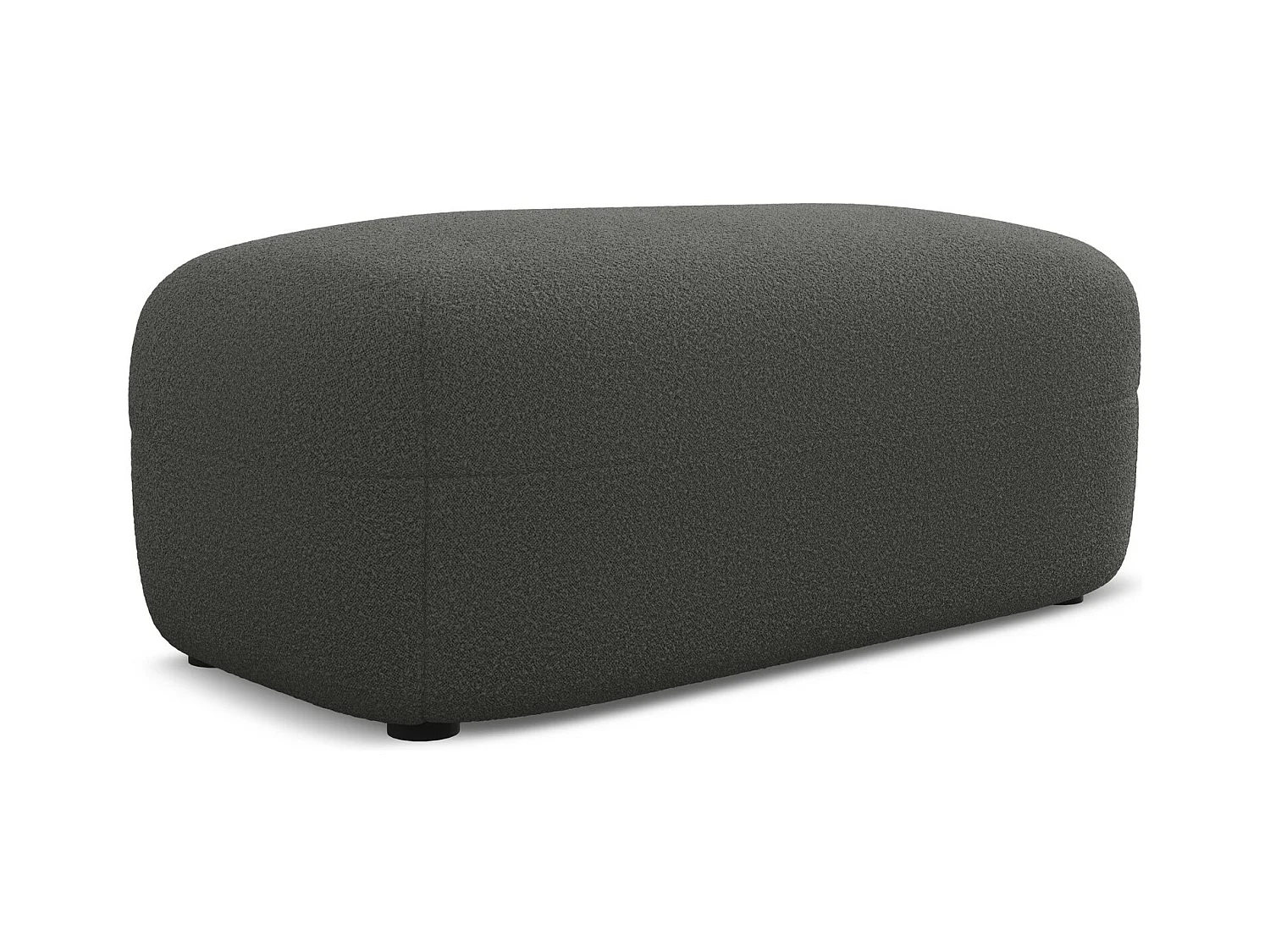 Pouf - Hocker - Bouclé - Graphit - MOANA