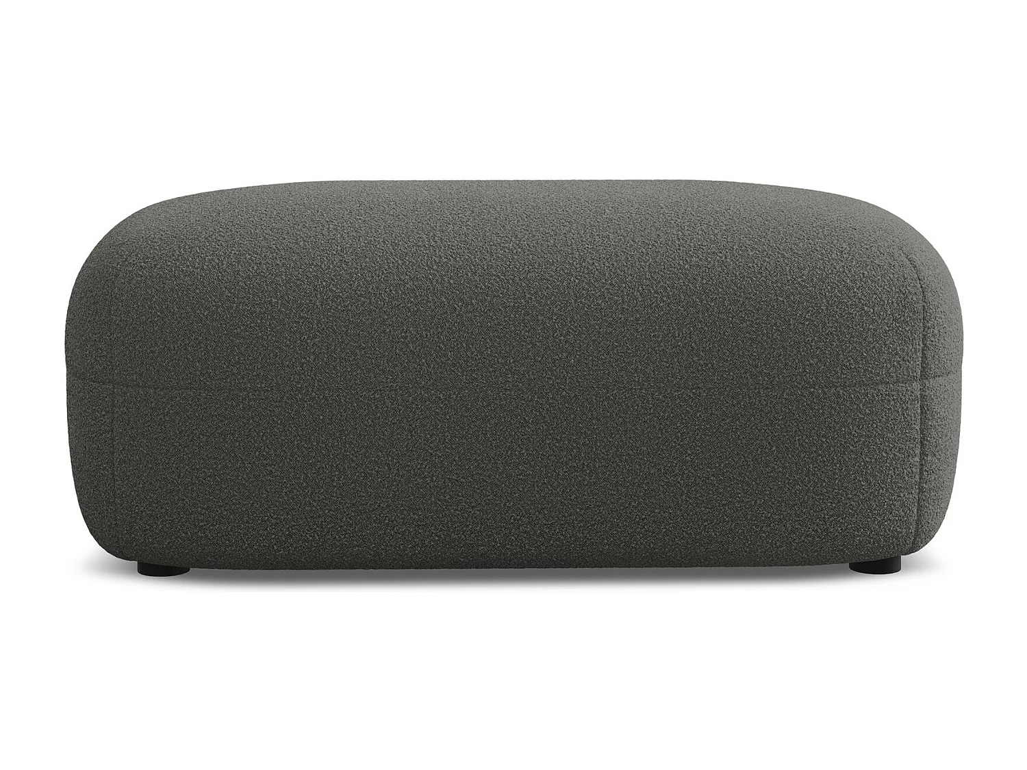 Pouf en tissu bouclette - graphite - MOANA