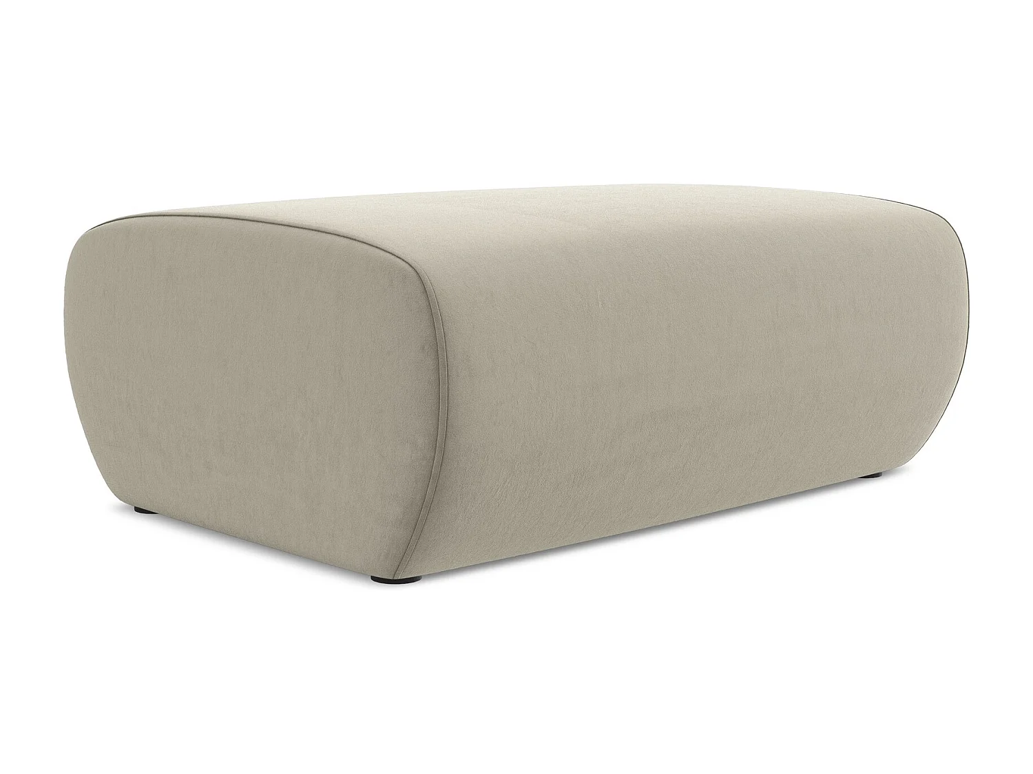 Pouf en velours - perle - NANEA