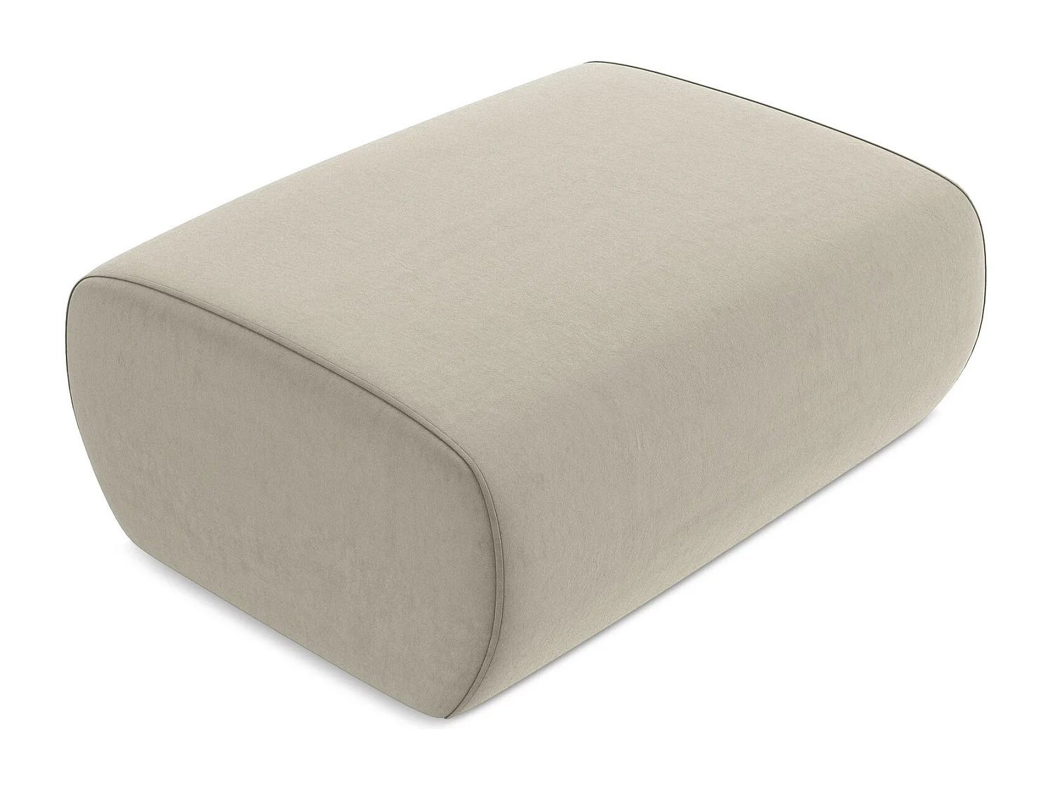 Pouf en velours - perle - NANEA