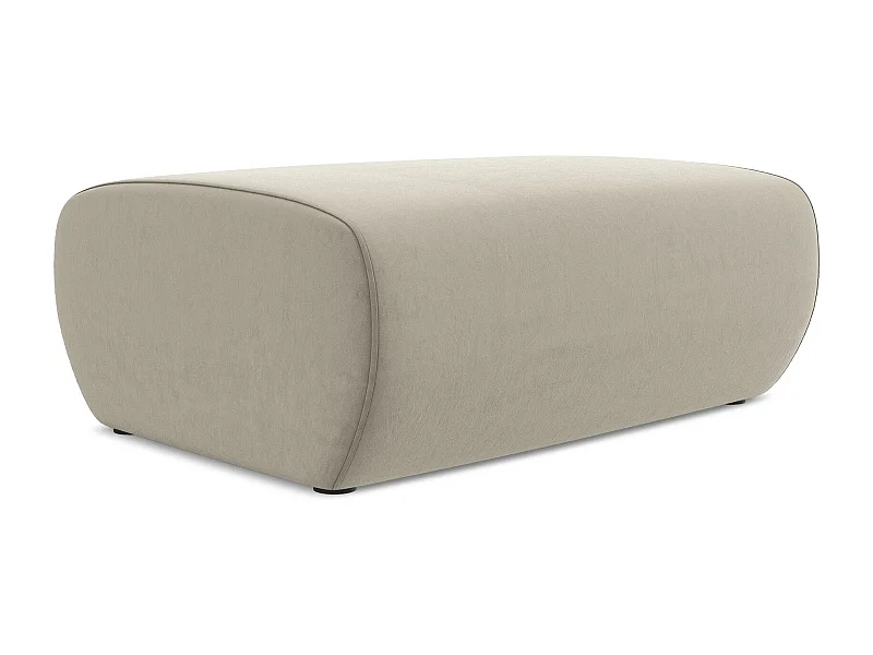 Pouf en velours - perle - NANEA