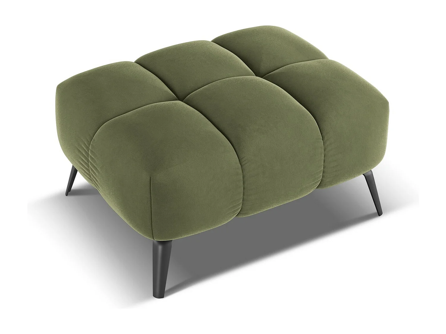 Poef van olijf velours - NALU