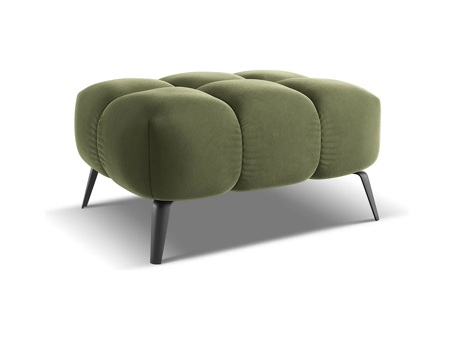 Pouf en velours - olive - NALU