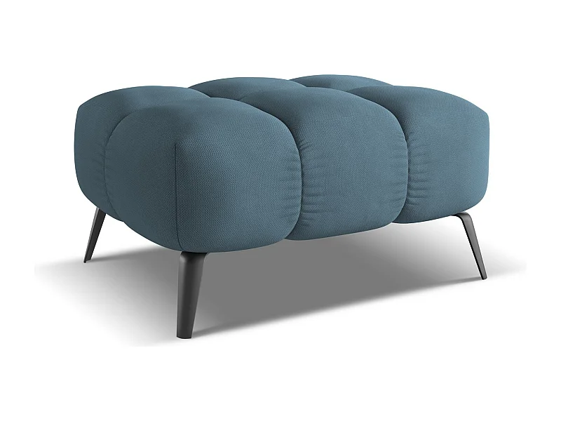 Pouf en tissu chenille - jeans - NALU