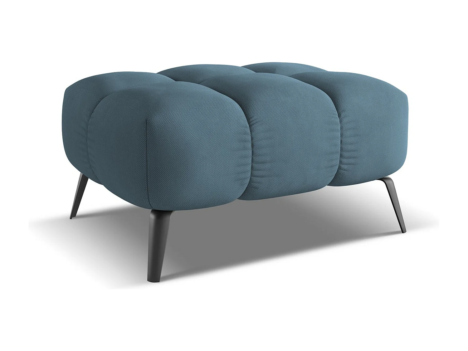 Pouf en tissu chenille - jeans - NALU