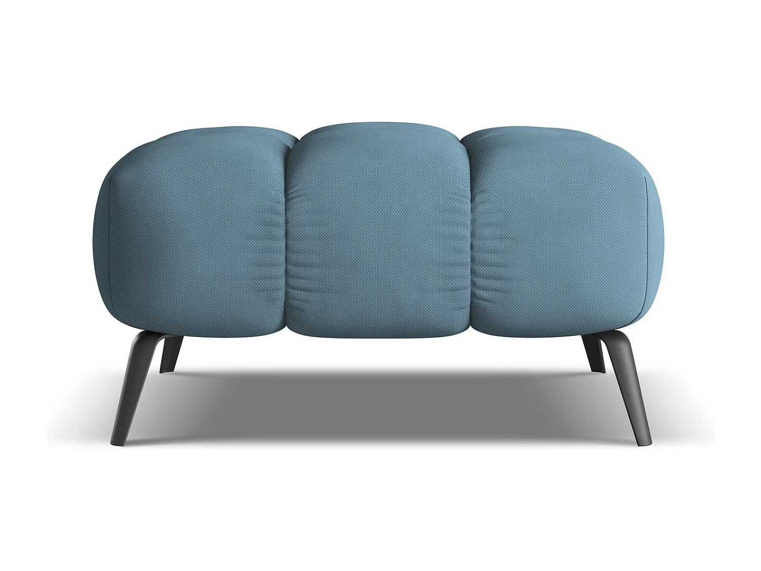 Pouf en tissu chenille - jeans - NALU