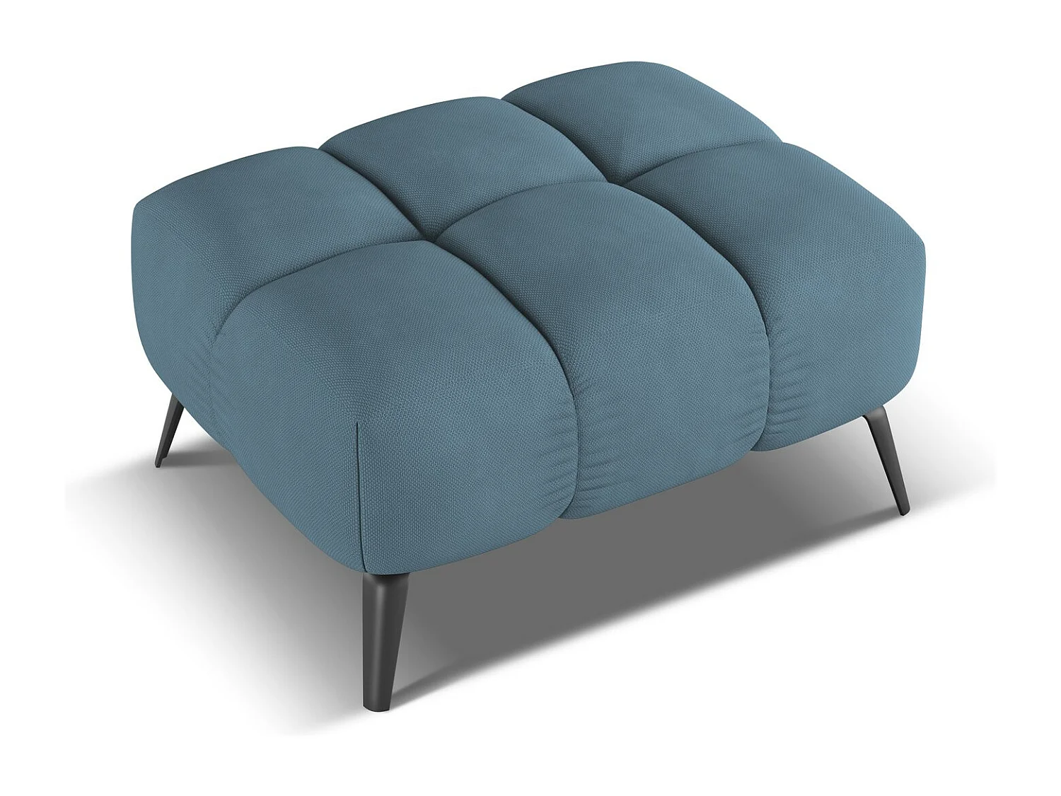 Pouf en tissu chenille - jeans - NALU