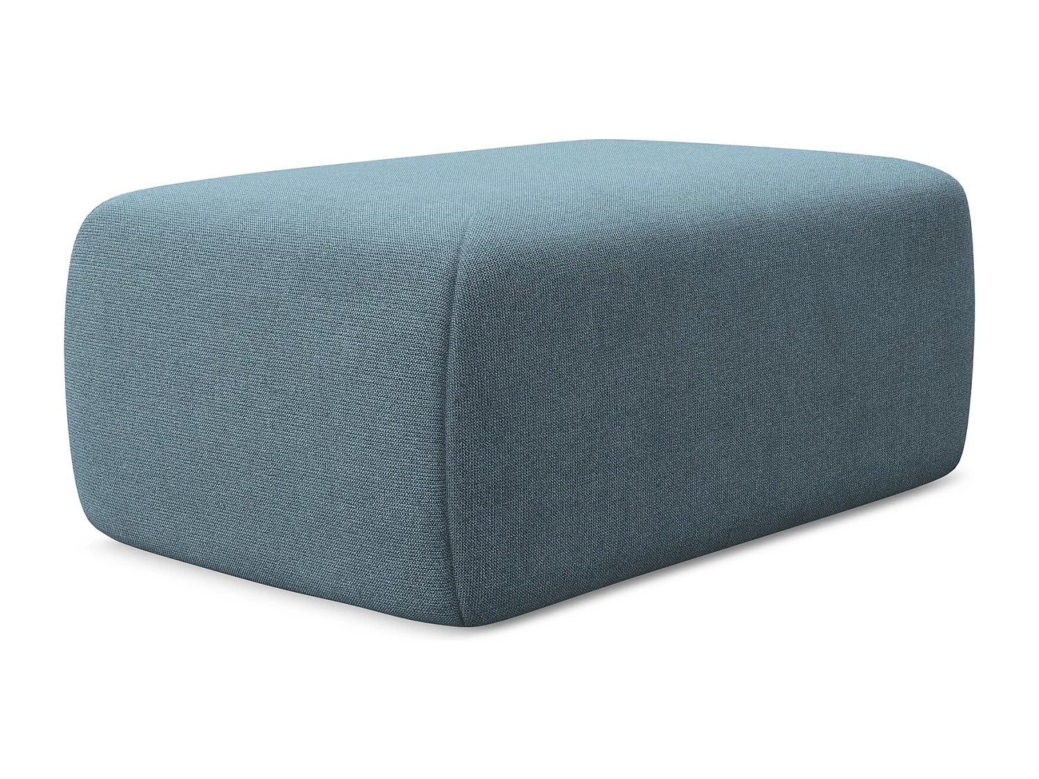 Pouf en tissu texturé - bleu clair - KAPUA