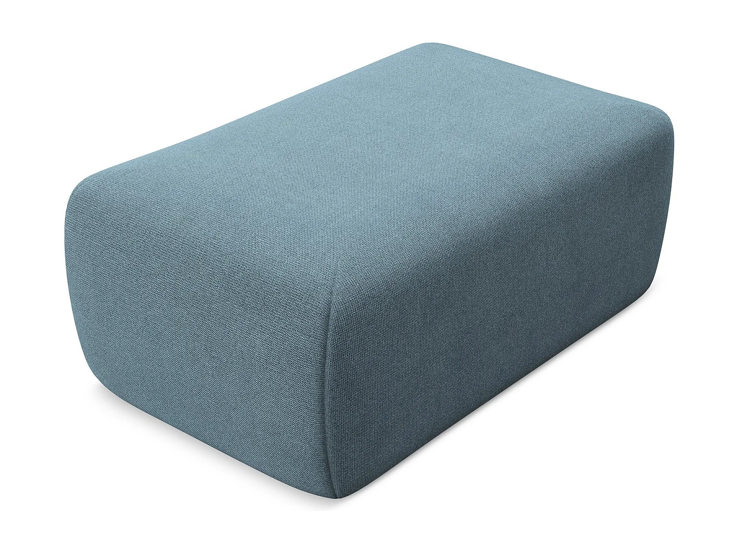Pouf en tissu texturé - bleu clair - KAPUA