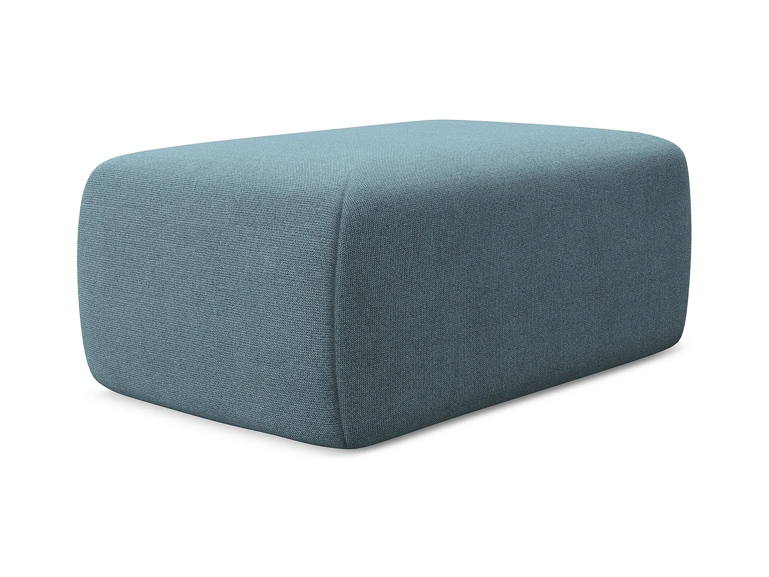 Pouf en tissu texturé - bleu clair - KAPUA