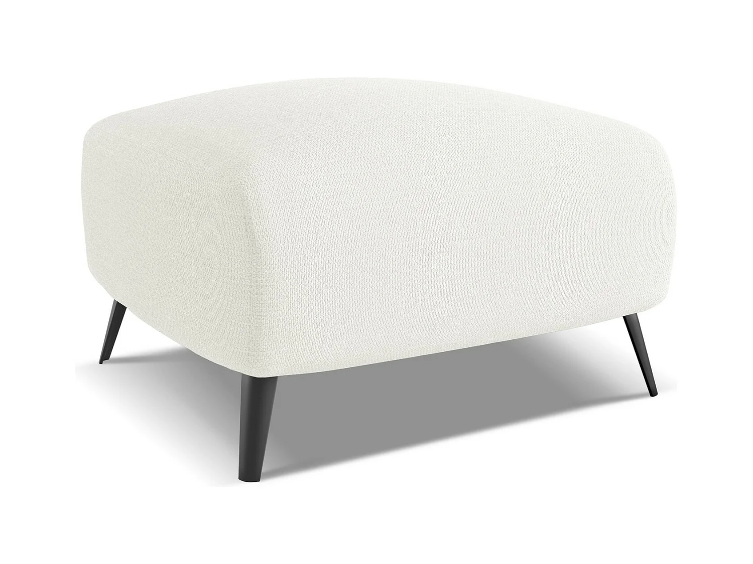 Pouf - Hocker - Chenille - Weiß - MALIE