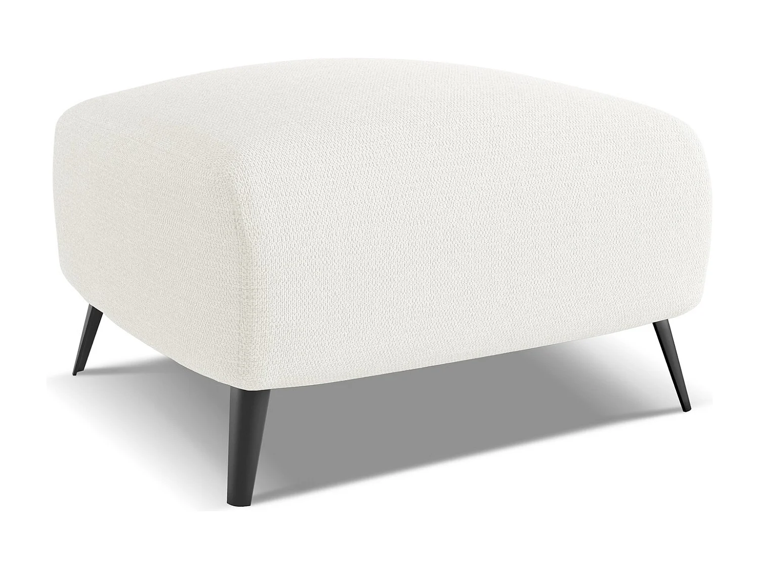 Pouf - Hocker - Chenille - Weiß - MALIE