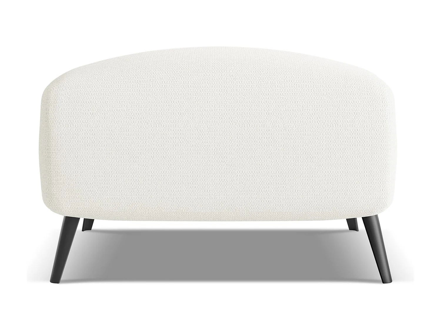 Pouf - Hocker - Chenille - Weiß - MALIE