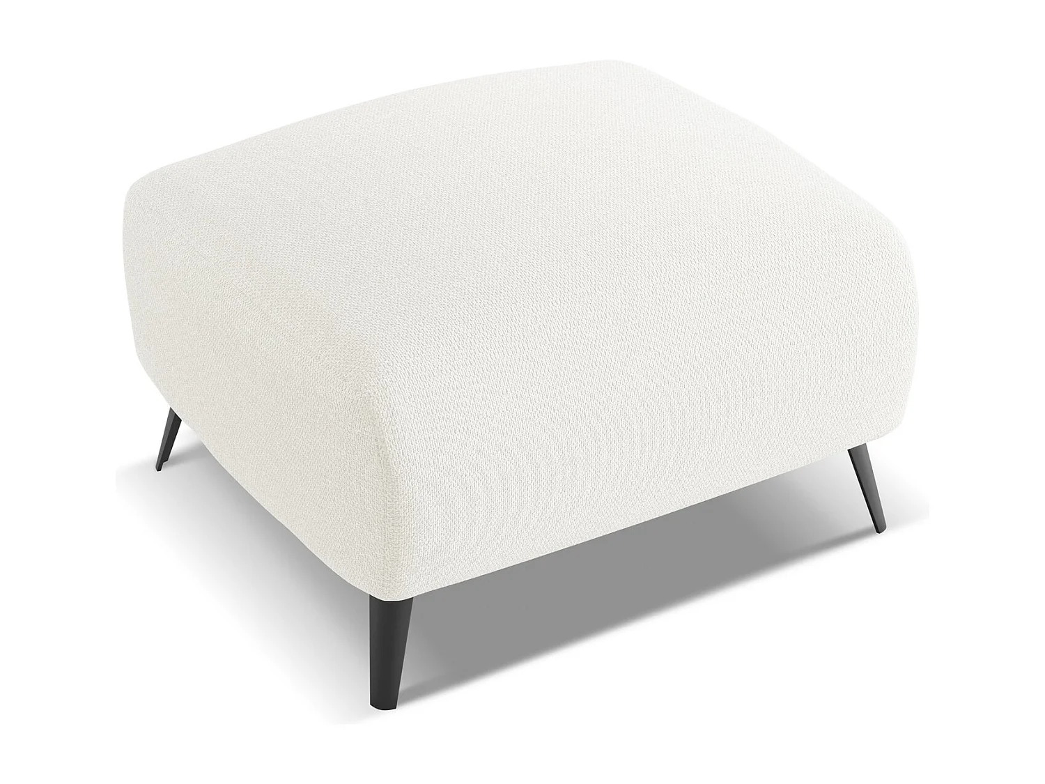 Pouf - Hocker - Chenille - Weiß - MALIE