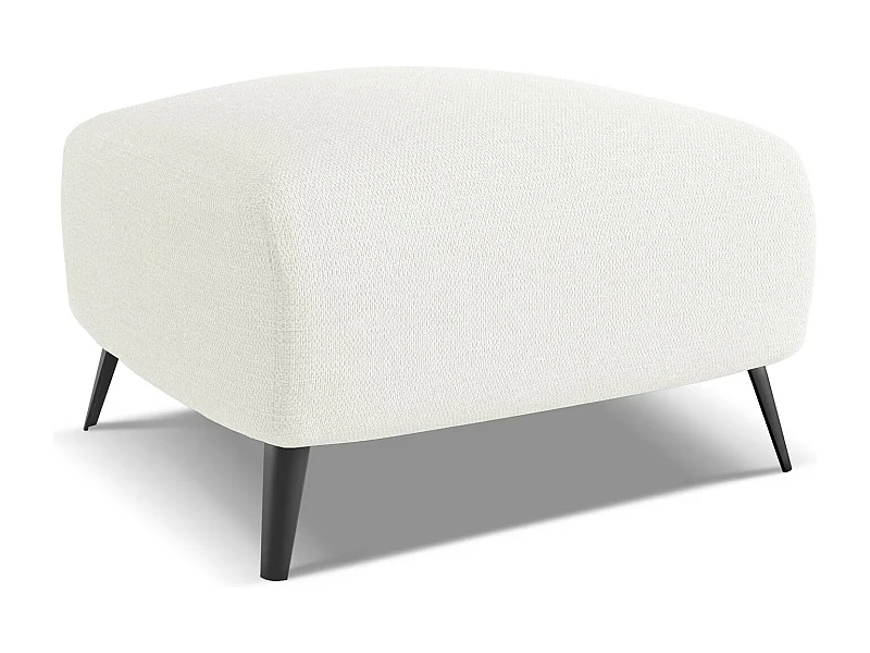 Pouf - Hocker - Chenille - Weiß - MALIE