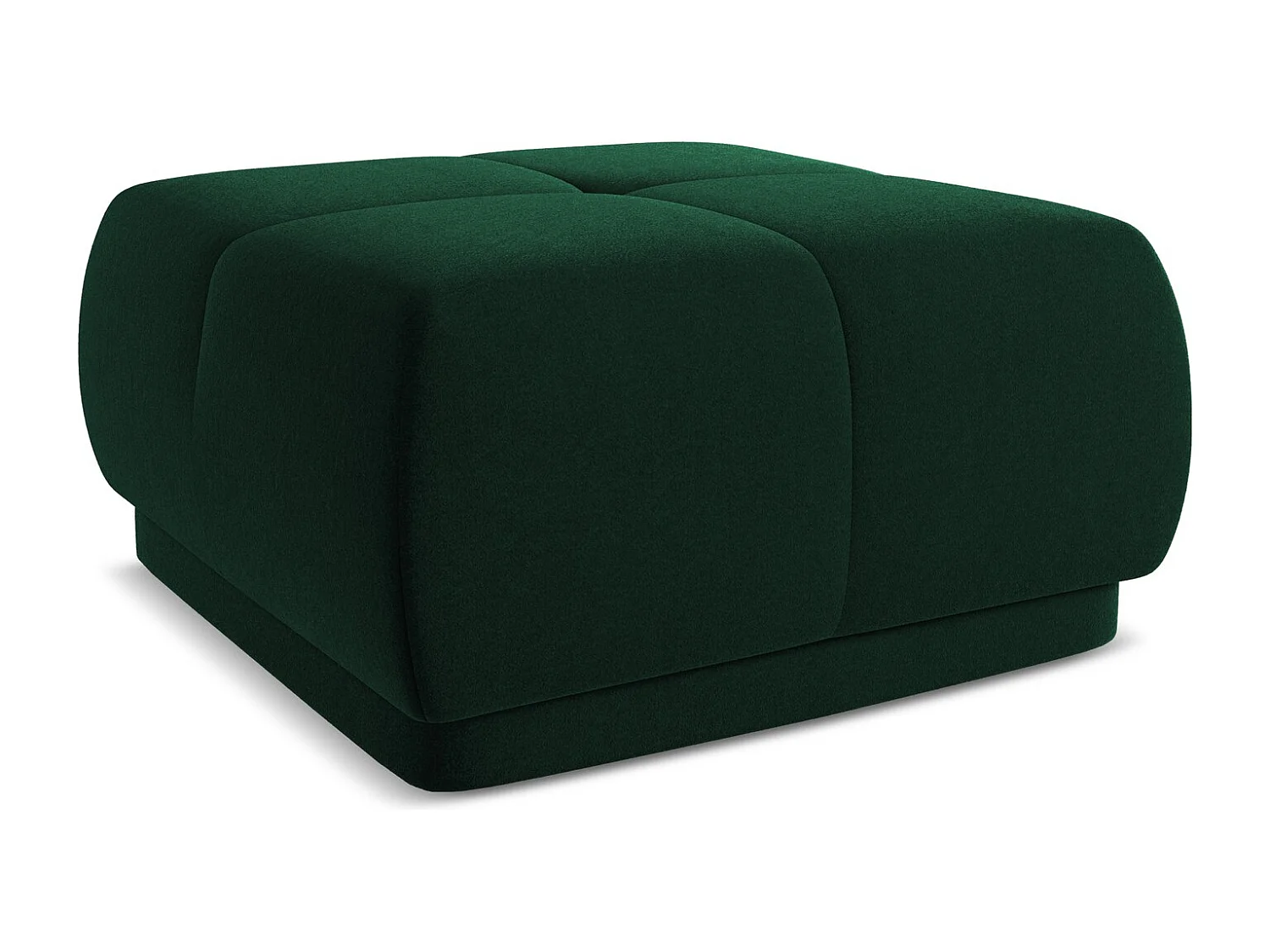 Pouf en velours - bouteille verte - HOKU
