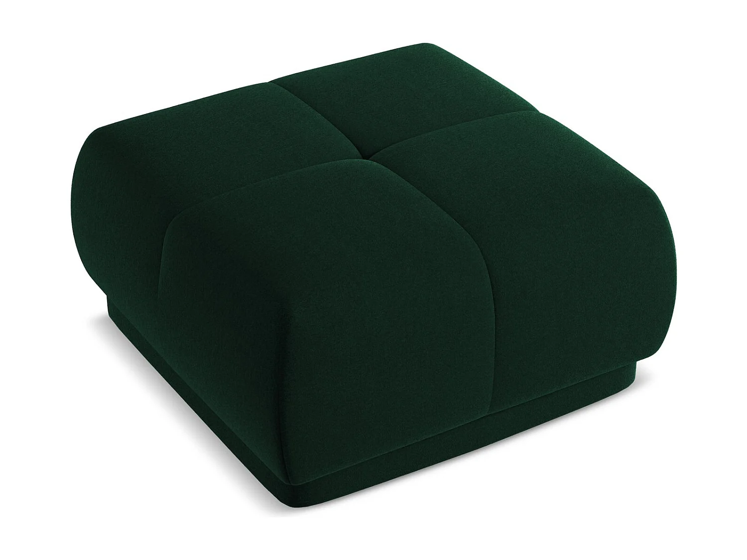 Pouf en velours - bouteille verte - HOKU