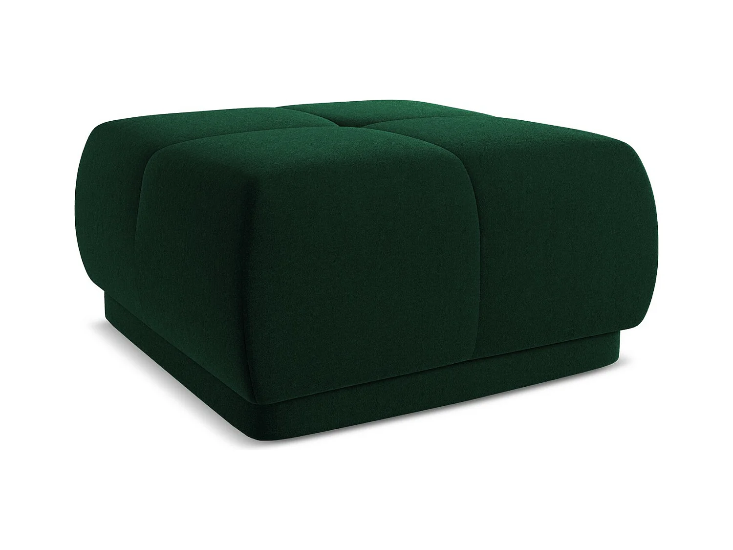 Poef van flessengroen velours - HOKU