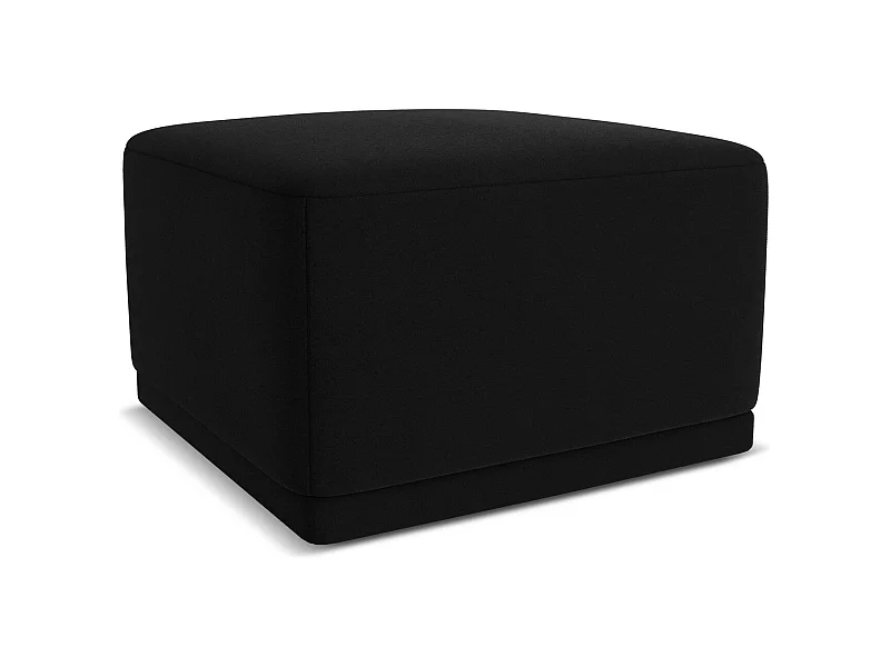 Pouf - Hocker - Samt - Schwarz - KAILA