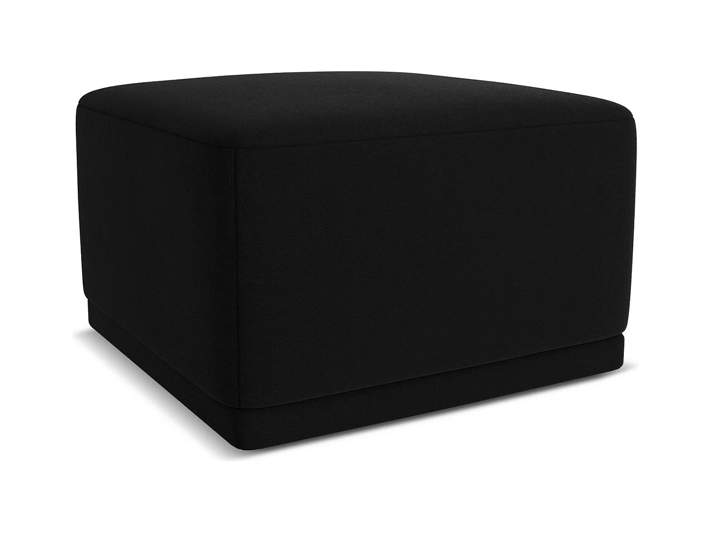 Pouf - Hocker - Samt - Schwarz - KAILA