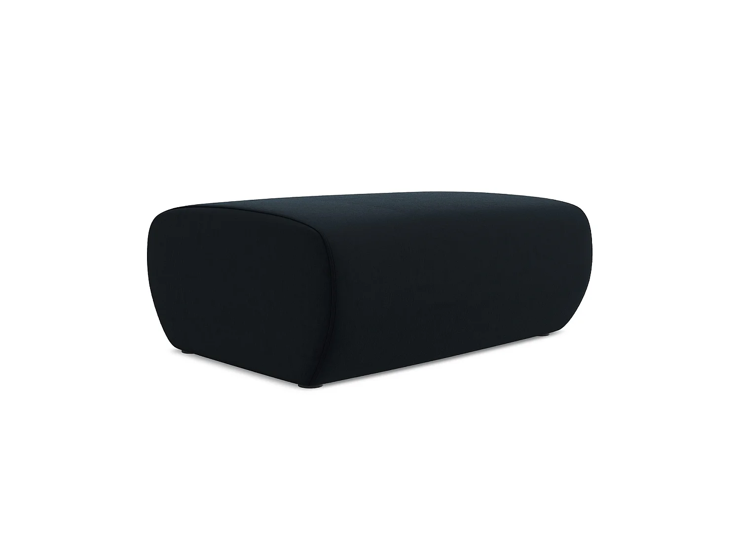 Pouf en velours - bleu royal - PALERMO