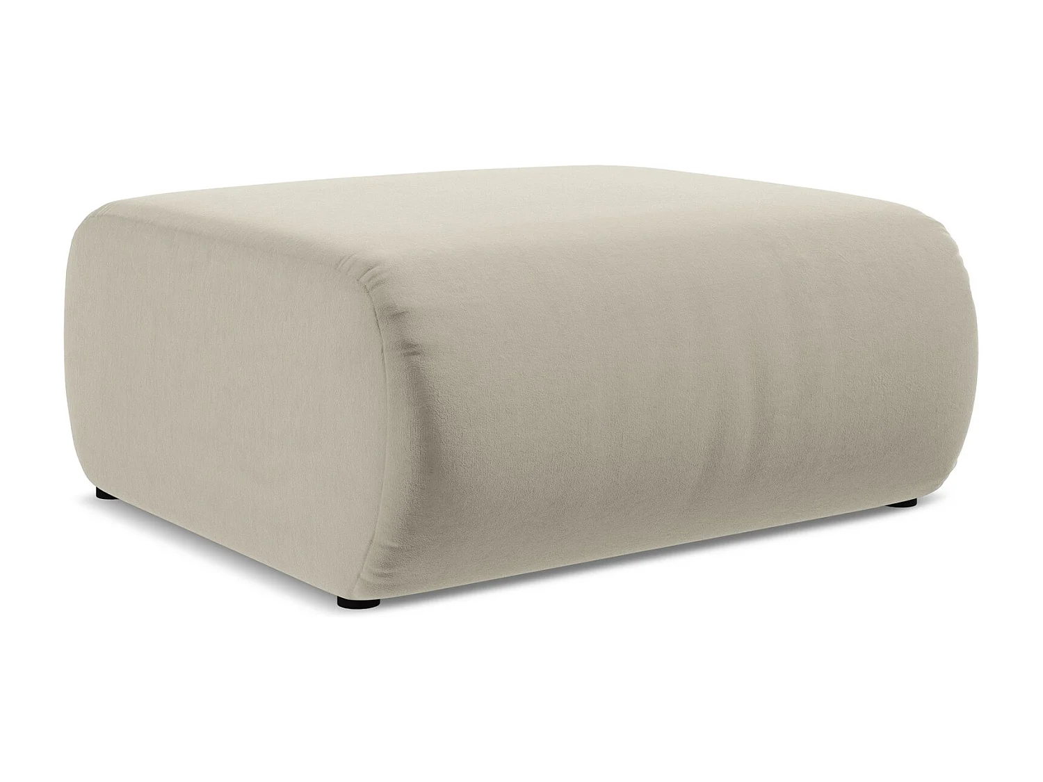 Pouf en velours - perle - EKAHI