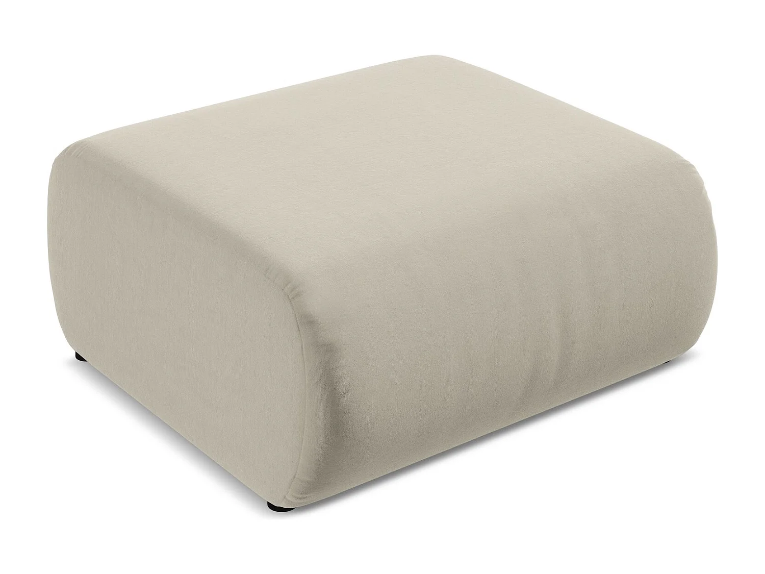 Pouf en velours - perle - EKAHI