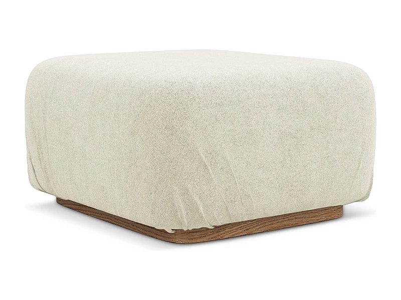 Poef van wit bouclé - AILANI