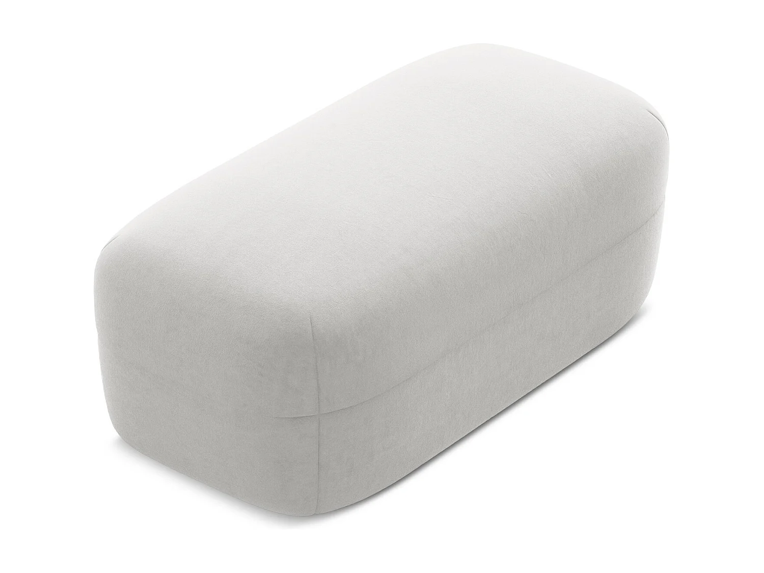 Pouf en velours - argent - MOANA