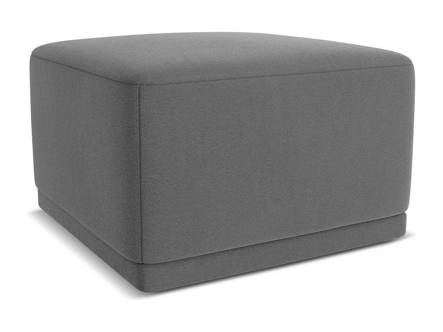Pouf - Hocker - Samt - Grau - KAILA