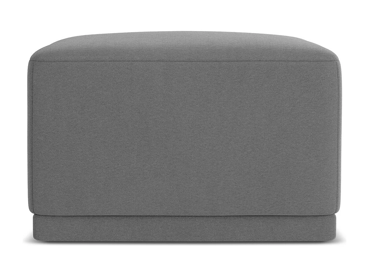 Pouf - Hocker - Samt - Grau - KAILA