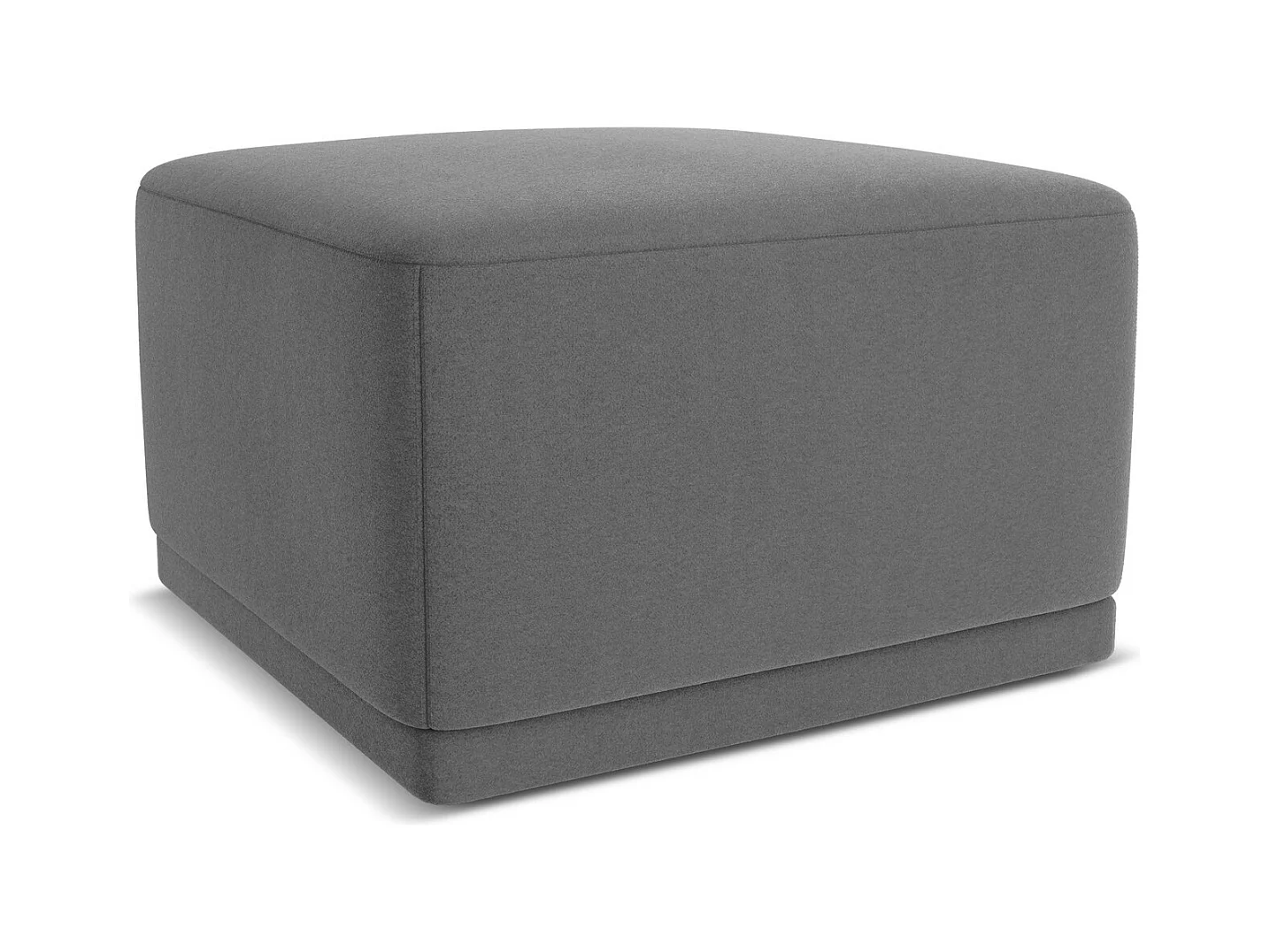 Pouf - Hocker - Samt - Grau - KAILA