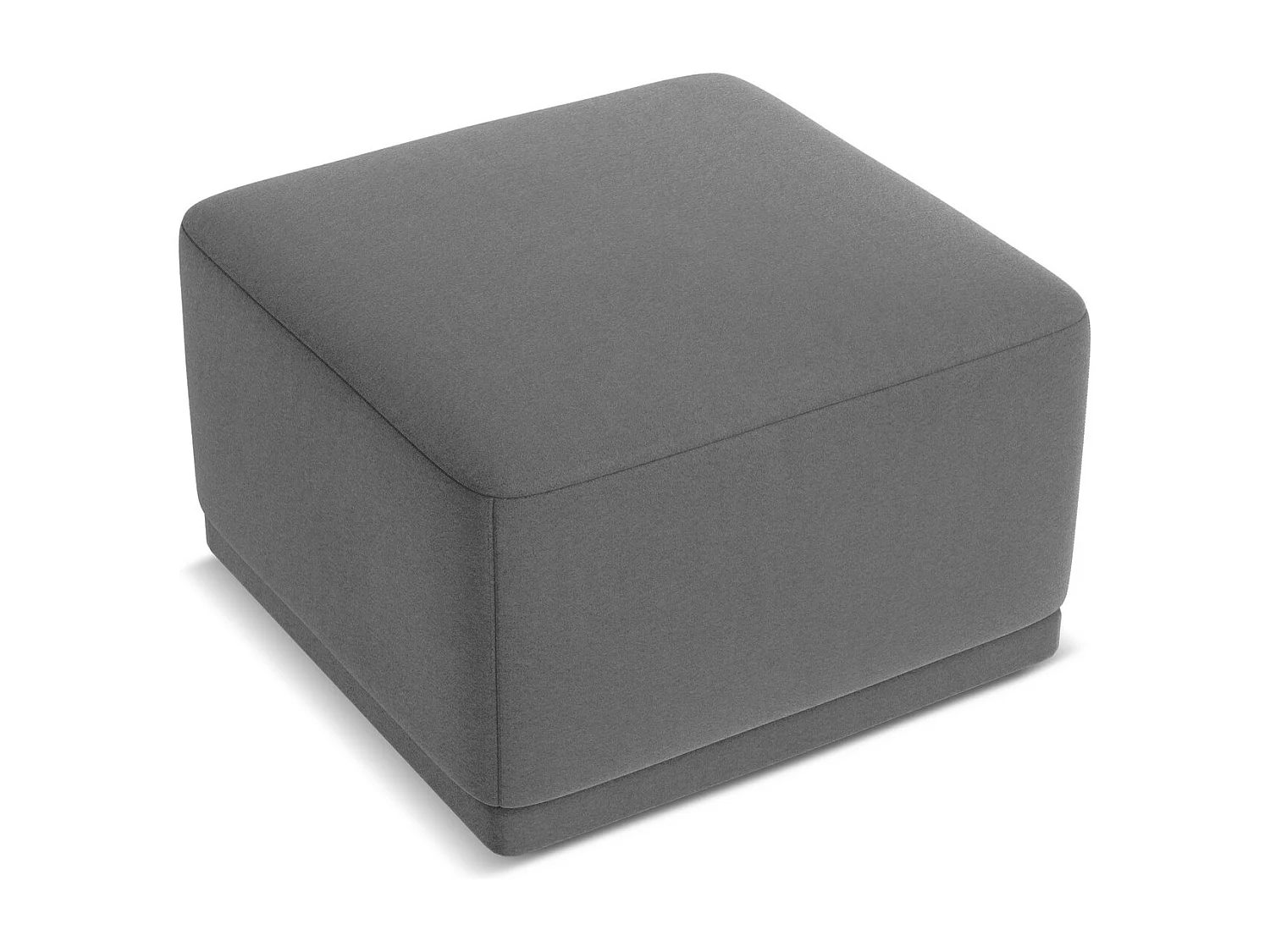 Pouf en velours - gris - KAILA
