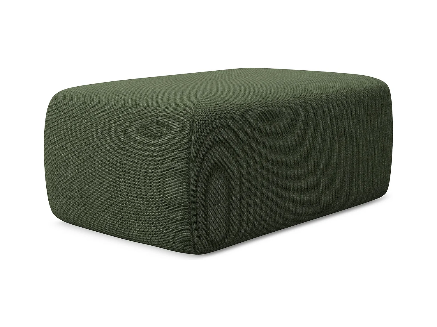 Pouf en tissu texturé - olive - KAPUA