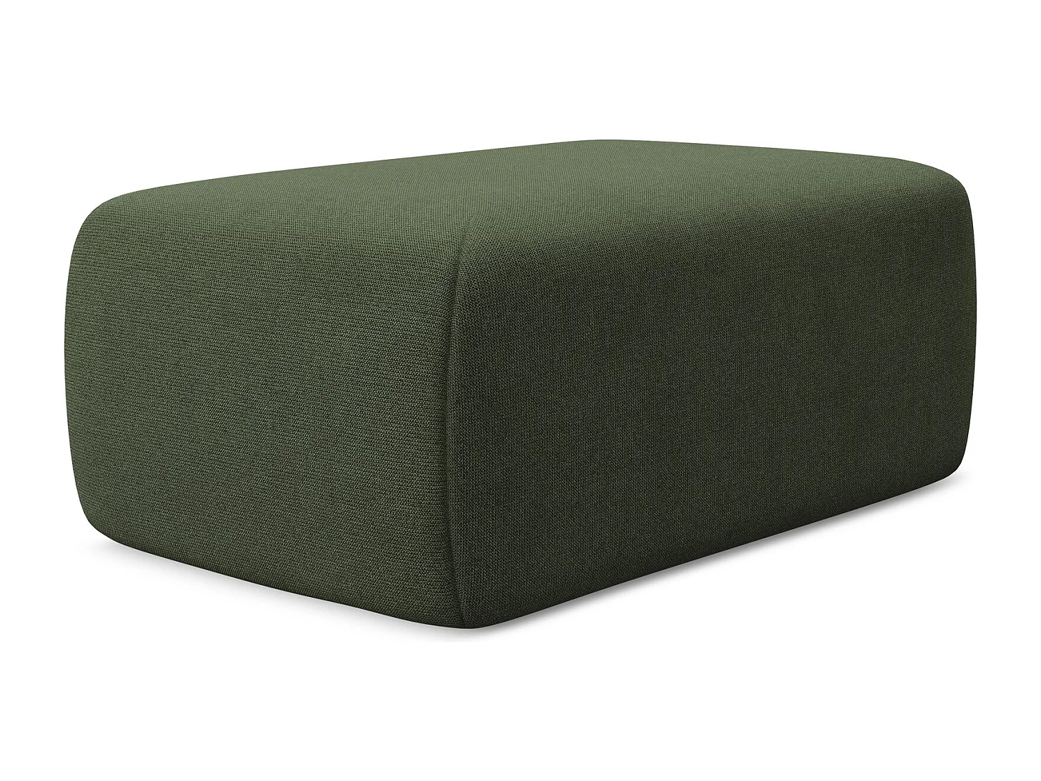 Pouf en tissu texturé - olive - KAPUA