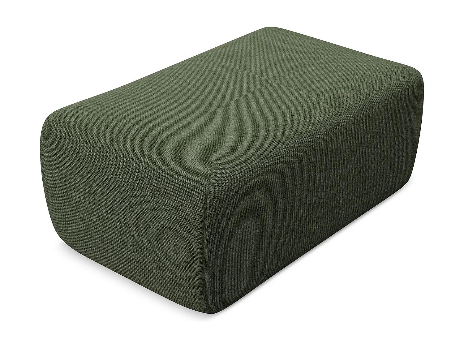 Pouf en tissu texturé - olive - KAPUA