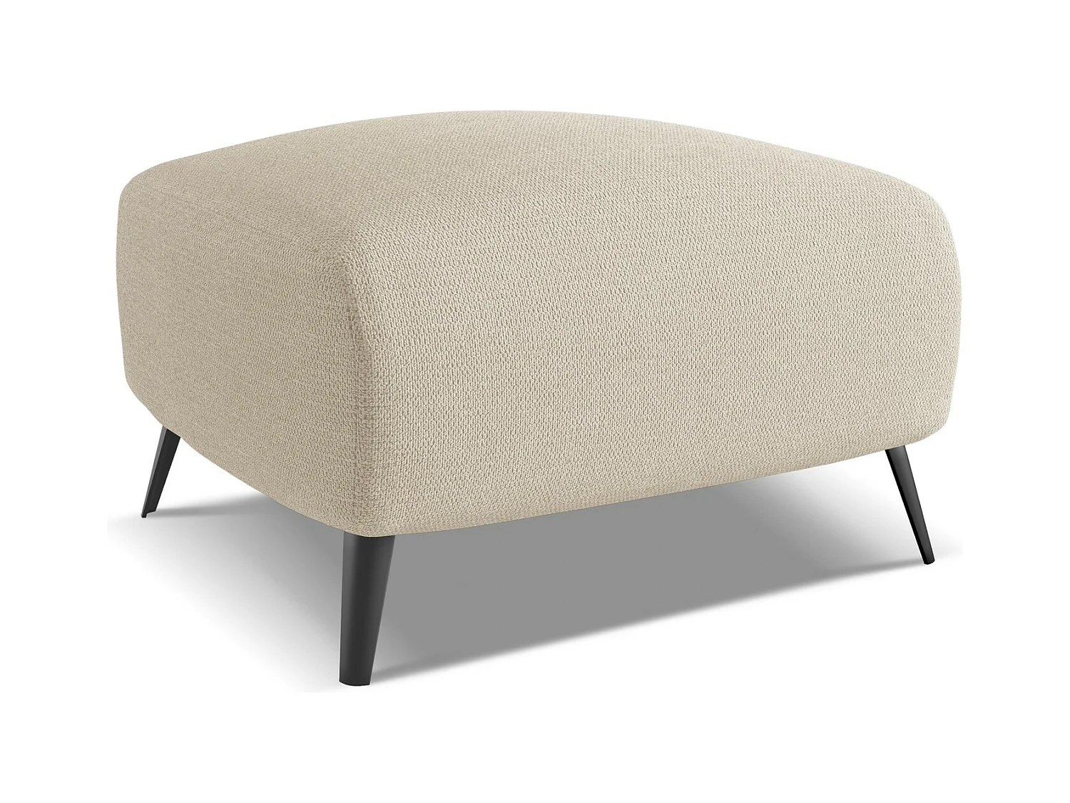 Pouf - Hocker - Chenille - Dunkelbeige - MALIE