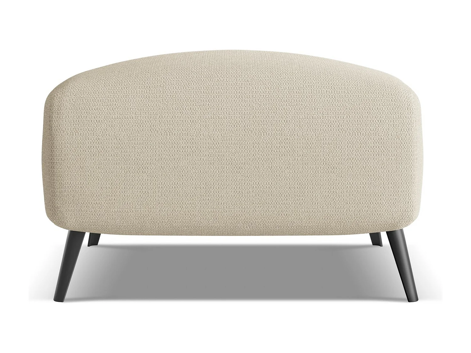 Pouf en tissu chenille - beige foncé - MALIE