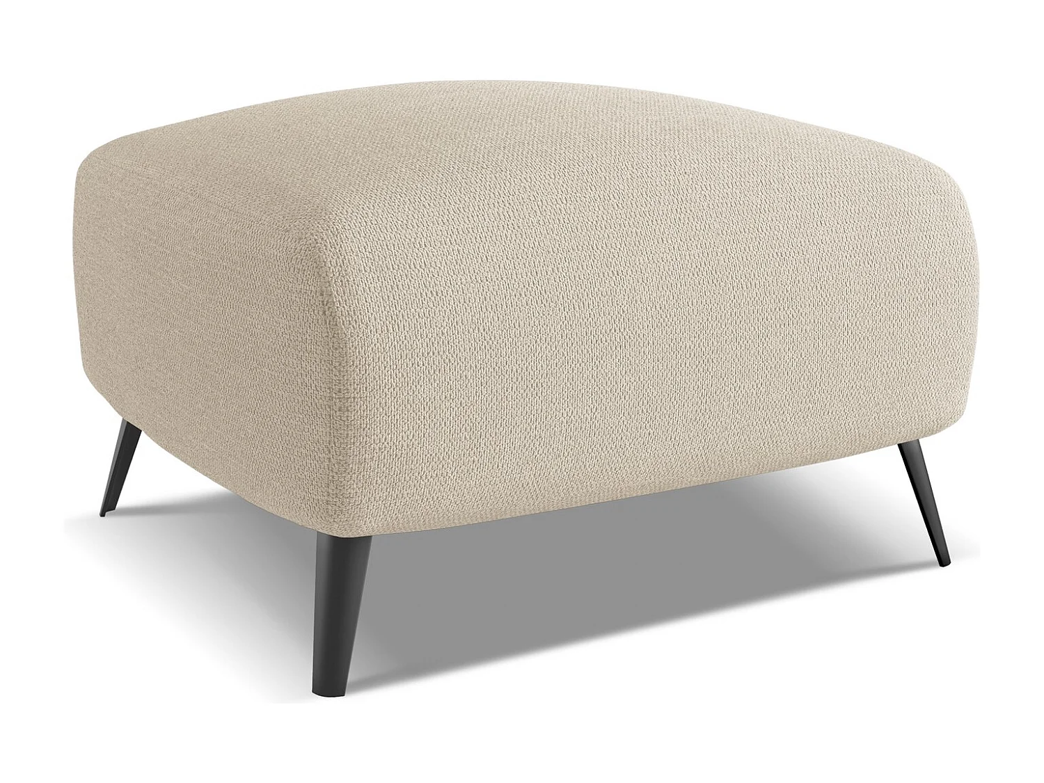 Pouf - Hocker - Chenille - Dunkelbeige - MALIE