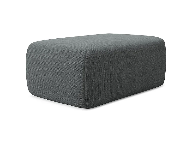 Pouf - Hocker - Strukturstoff - Grau - KAPUA