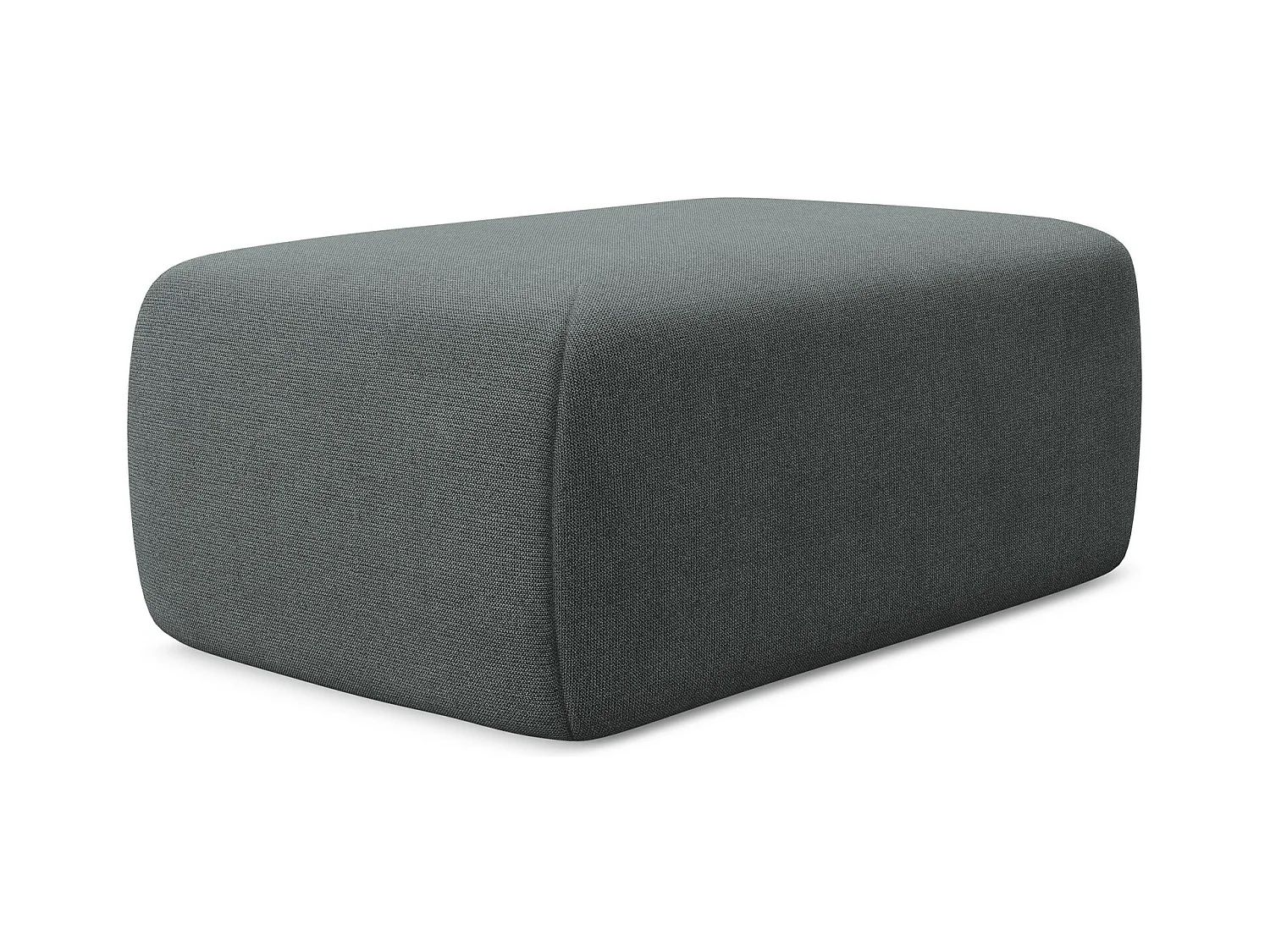 Pouf - Hocker - Strukturstoff - Grau - KAPUA