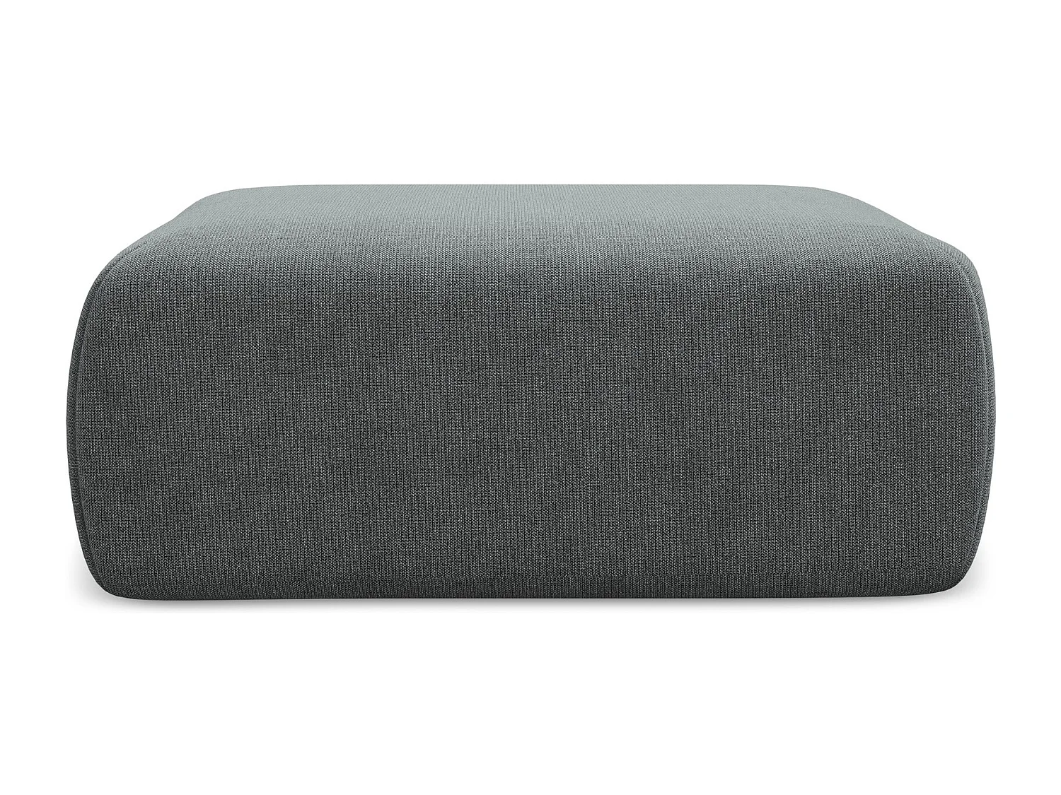 Pouf en tissu texturé - gris - KAPUA