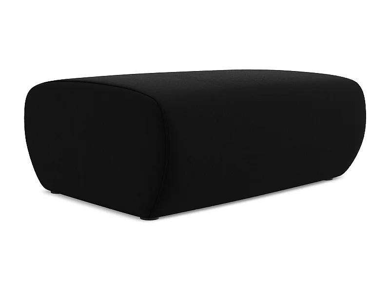 Pouf - Hocker - Samt - Schwarz - NANEA