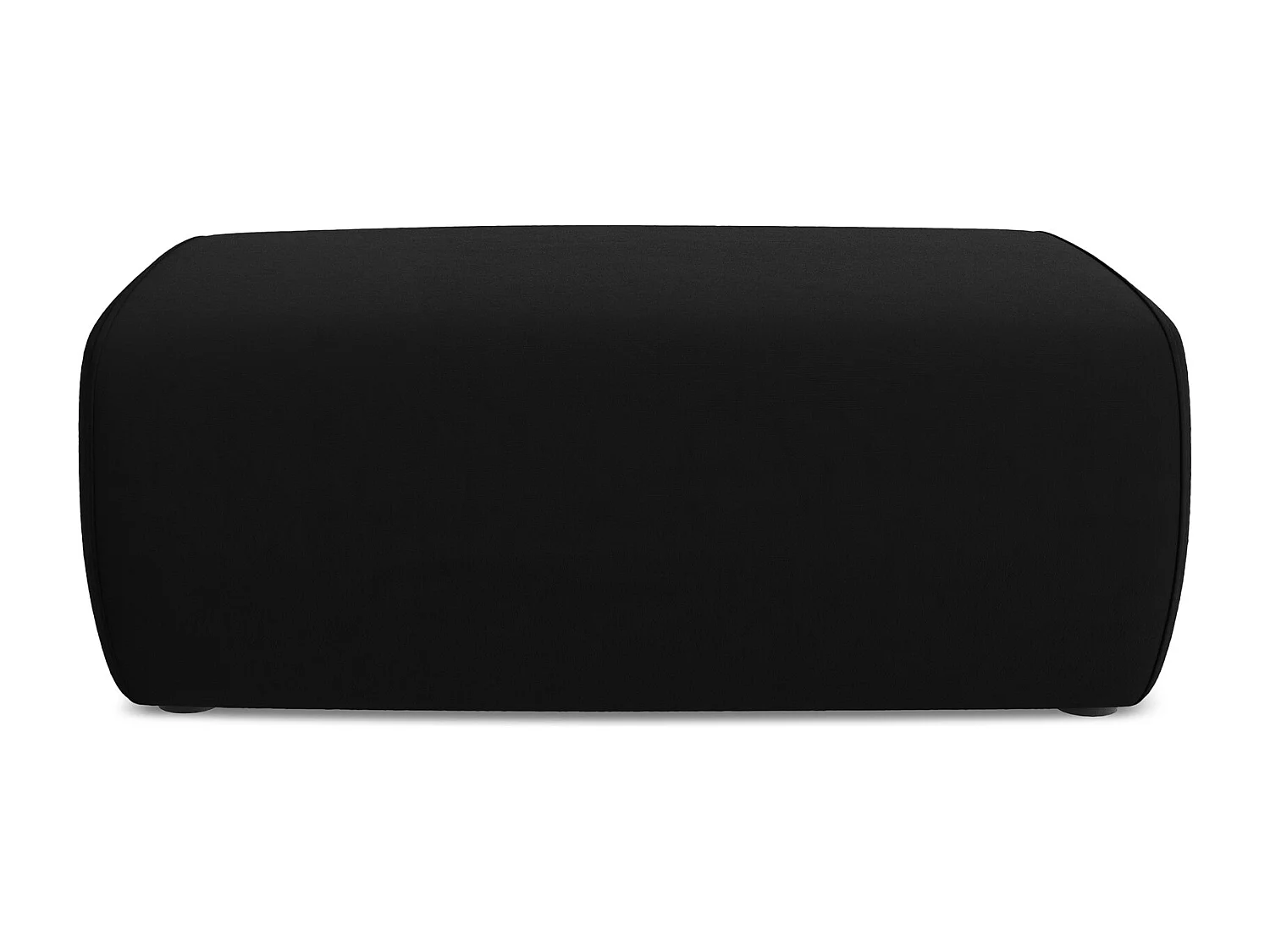 Pouf - Hocker - Samt - Schwarz - NANEA